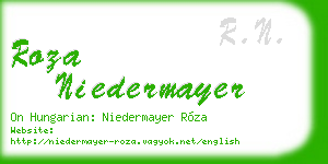 roza niedermayer business card